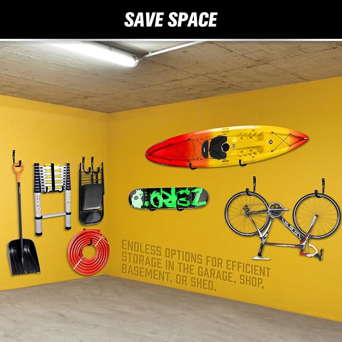 Heavy Duty Garage Storage Hooks, 12-piece Bike Hooks