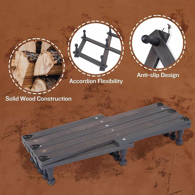SCUNDA Rustic Wall Mounted Hat Rack