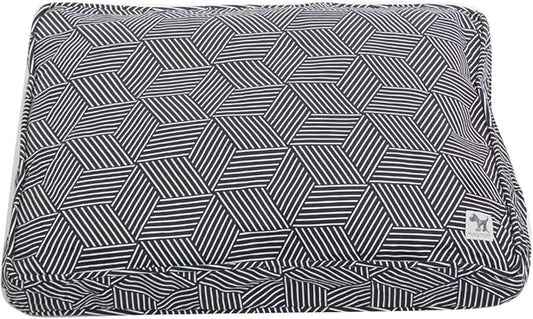Molly Mutt Sheepy Wool Crate Mat - 100% Cotton Canvas Cover with Temperature-Regulating 100% Natural Wool-Filled Insert Dog Bed - Soft & Supportive Wool-Filled Bed - (30"x21"x2.5", Rough Gem)