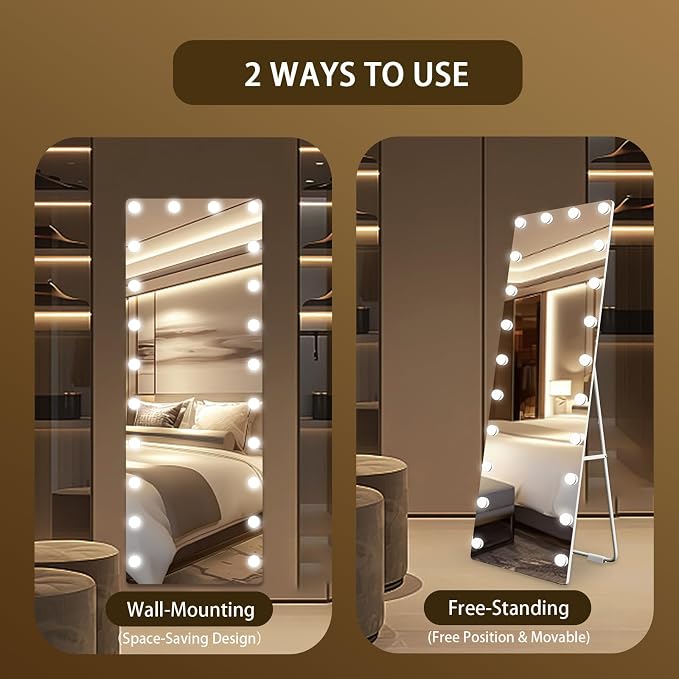 Kosmonia 66x22 Hollywood Full Length Mirror