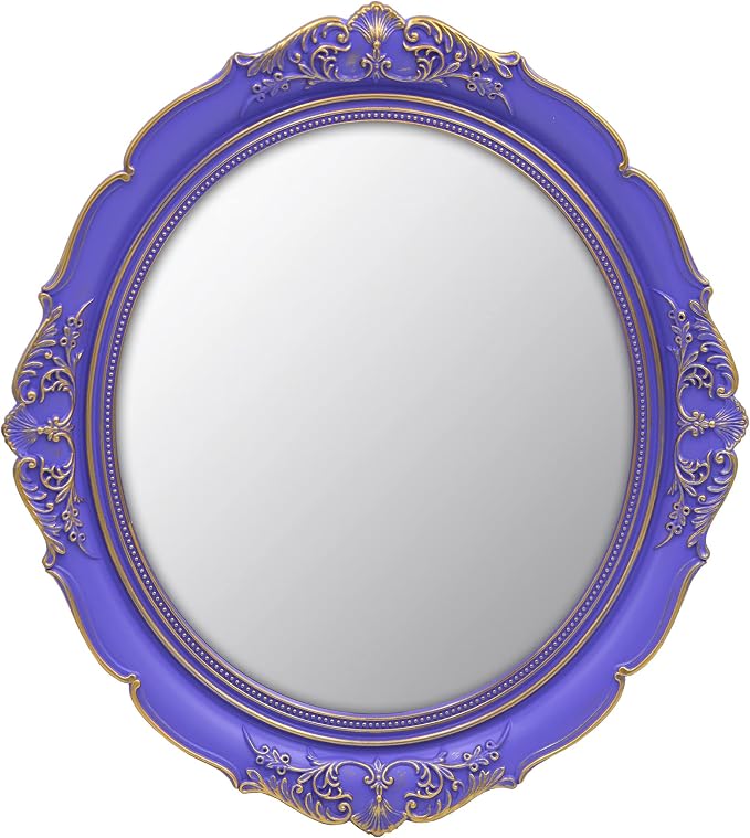 YCHMIR 14.8 x 13.1 inch Oval Wall Mirror Vintage Style