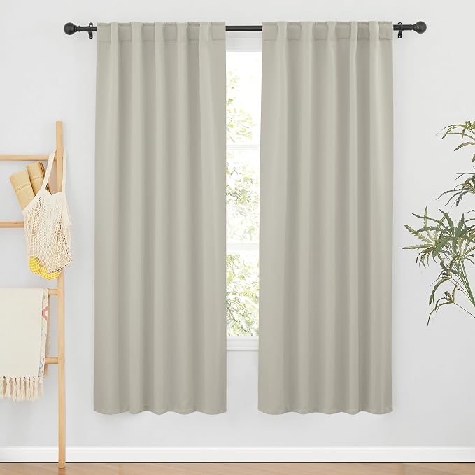 RYB HOME Blackout Curtains for Living Room, Privacy Thermal Insulating Window