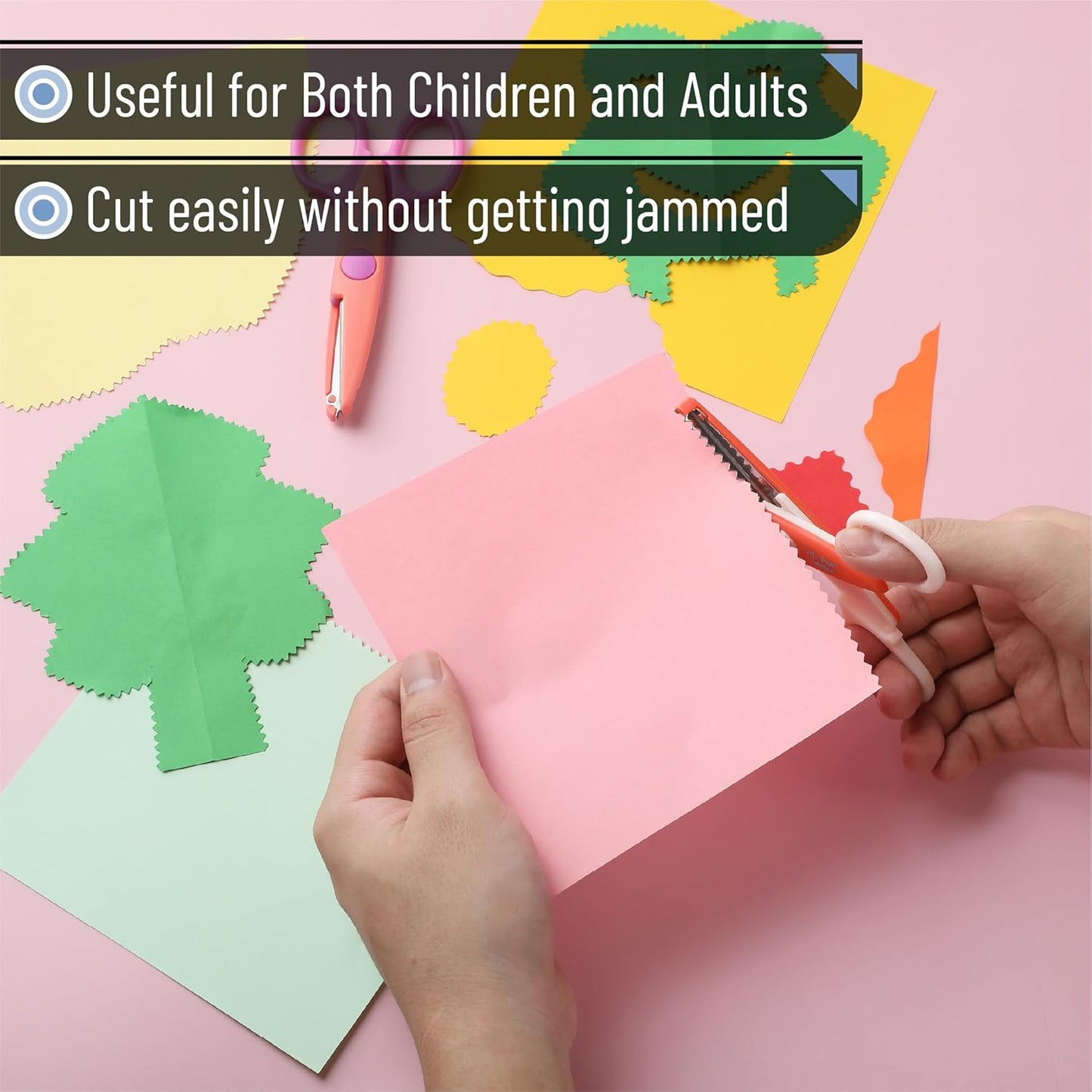 Mr. Pen- Craft Scissors Decorative Edge, 6 Pack, Jewel Colors, Zig Zag Scissors for Crafting