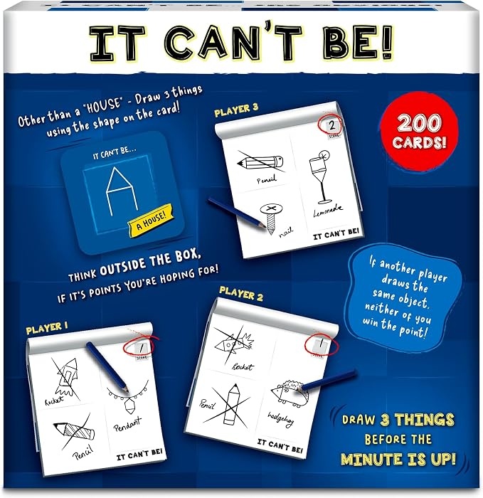 Skillmatics Card & Board Game – It Can't Be, Hilarious Drawing Game | Fast-paced Fun for Families, Parties, Game Nights, Race to Doodle, Gift for Kids, Teens, Adults Ages 7, 8, 9, 10 & Up