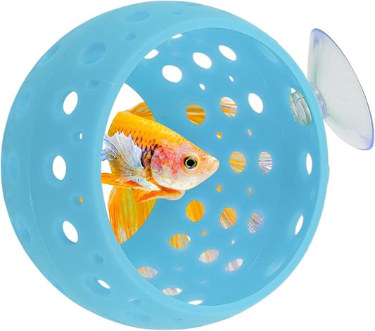 Betta Hideout Tunnel, Interactive Aquarium Decor, Aquarium Tunnel for Betta, Exciting Hiding Spot, Blue