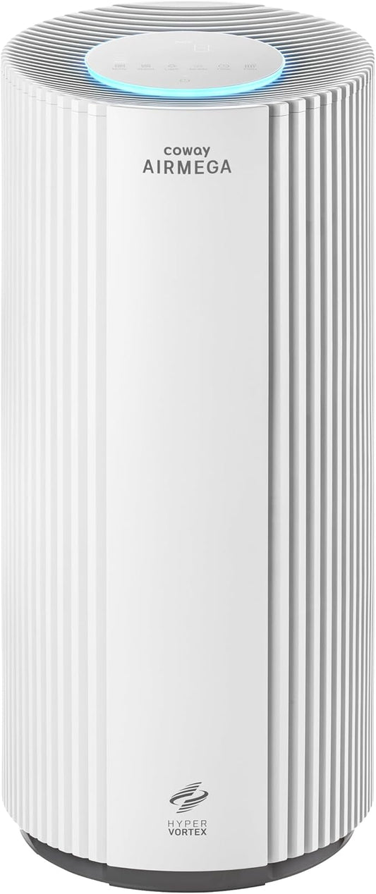 COWAY Air Purifier for Large Room Whole Home Up to 3,285 ft², HEPA Filter for Smoke, Allergen, Pet Dander, Odor, PM(1, 2.5, 10), AQI, Turbo Eco Mode, Energy Star, 3yr Warranty, Airmega 450 White