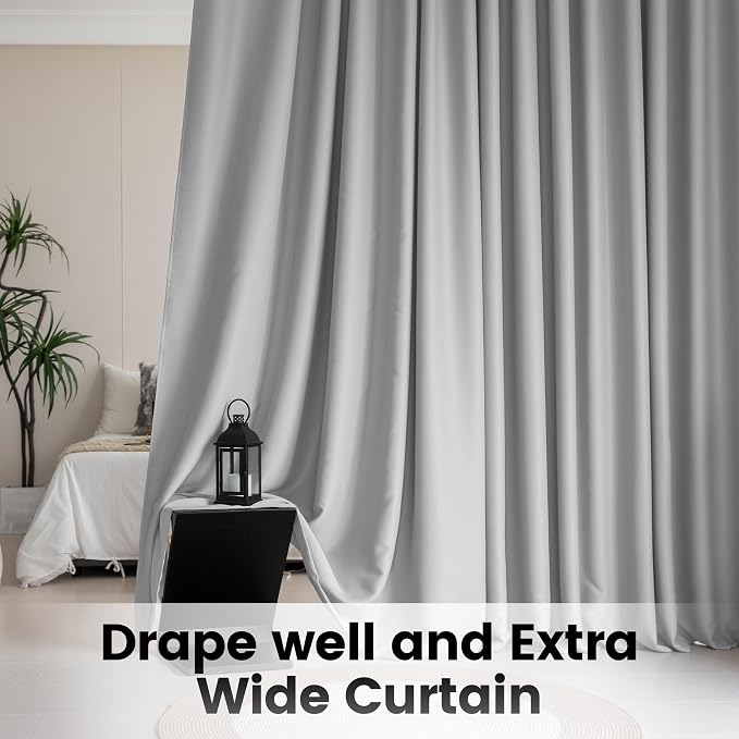 Room Divider Curtains, Extra Wide Theater Curtains Perfect