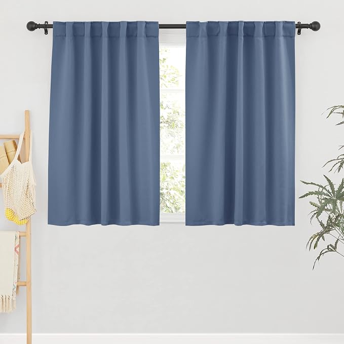 RYB HOME Small Window Curtains Blackout, Privacy Thermal Insulating Drapes