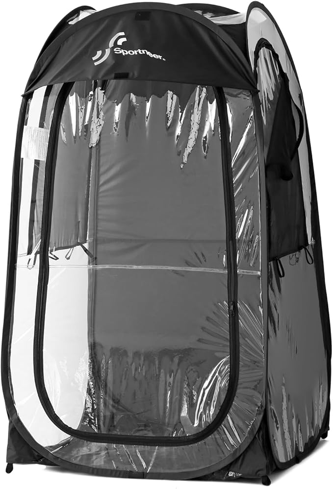 Sportneer Sports Tent, 1 Person Tent Sports Tents for Parents for Cold Day Lightweight Portable Pop Up Tent for Sports Event, Protection from Cold Wind and Rain (L)