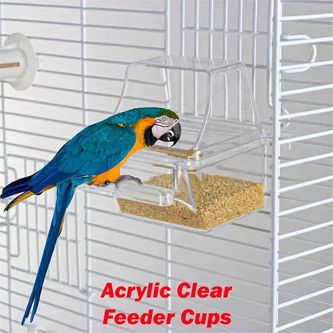 38-Inch Double Roof Top Large Flight Bird House Cage with Toys & Climbing Ladder for Cockatiels Parakeets Aviary Budgie Finch Lovebird Canary Pet Bird Travel Cage Side Nest Box Doors