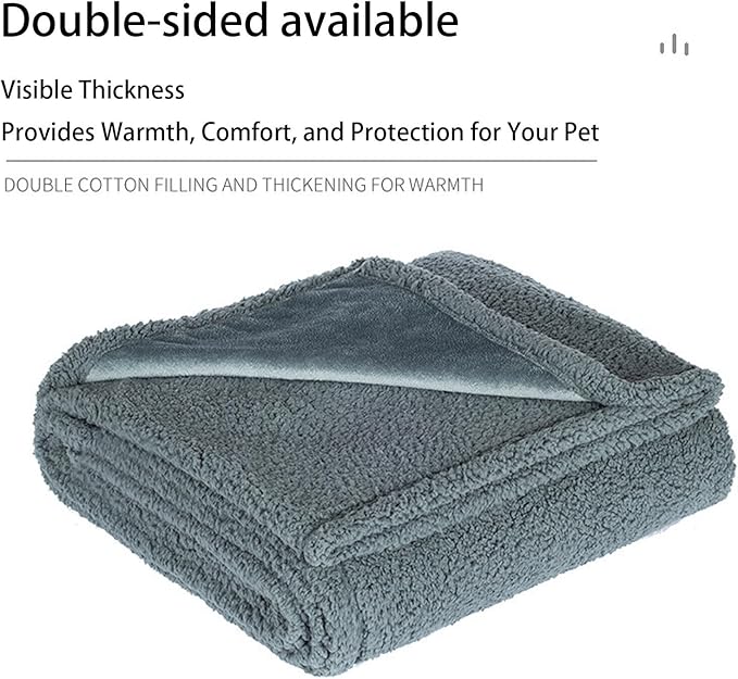 Waterproof Pet Blanket, Lovers Blanket Reversible Plush Sherpa Fleece Furniture Protector for Sofa, Bed & Couch, Liquid & Pee Proof Dog Blanket Cover for Dogs Cats Lovers Couples (Brown, XL(57"x85"))