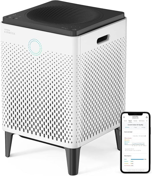 Coway Airmega 300S App-Enabled Smart Air Purifier (Covers 1,256 sq. ft.), True HEPA Air Purifier with Smart Technology, Compatible with Amazon Alexa