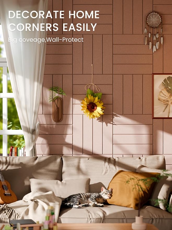 Bumusty Large Cork Board Alternative-36 x 24" Felt Bulletin Board Tiles