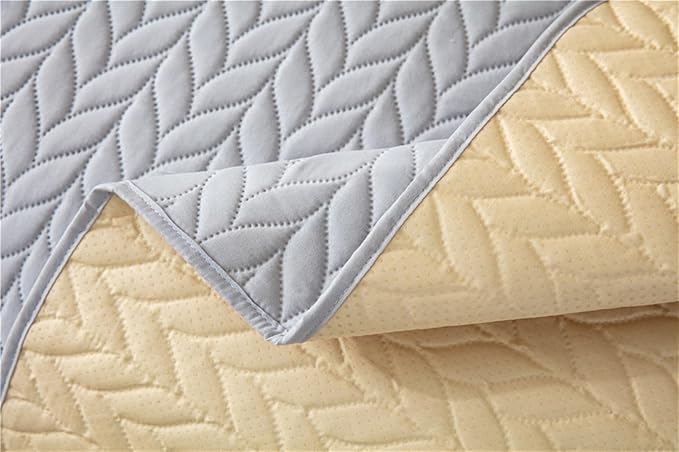 GIBZ Waterproof Dog Bed Cover Anti Slip Pet Furniture Protector Washable Blanket Large Soft Quilted Mat, Beige, 260x210cm