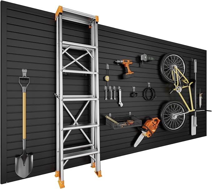 4 x 8 FT Slatwall Panel Garage Wall Organizer, Heavy Duty Slat Wall Paneling
