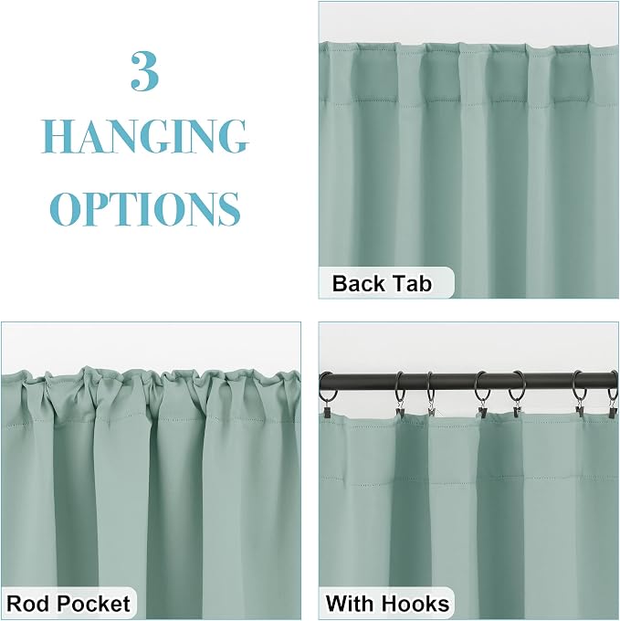 RYB HOME Bathroom Curtains Blackout
