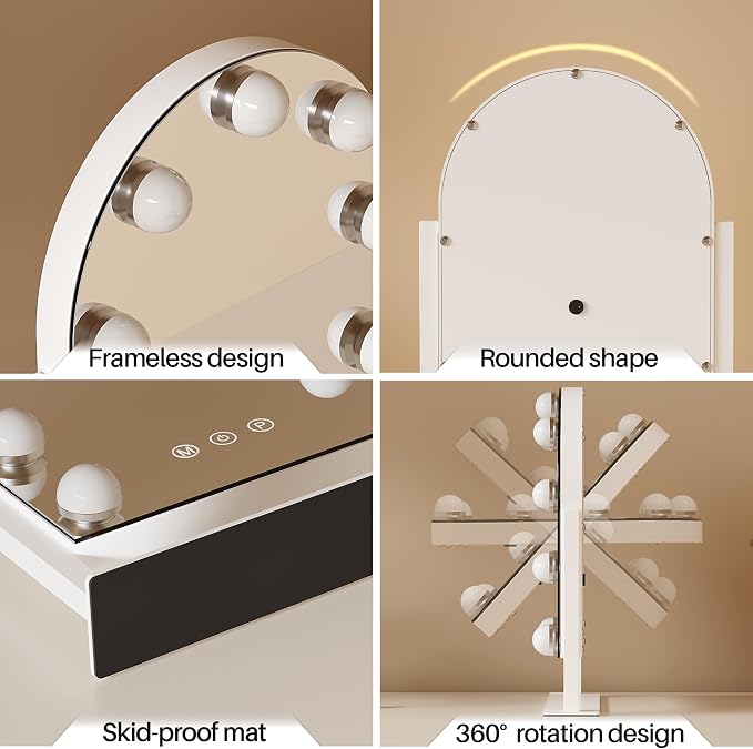 ZL ZELing Makeup Mirror with Lights, Vanity Mirror with Lights, Lighted Makeup