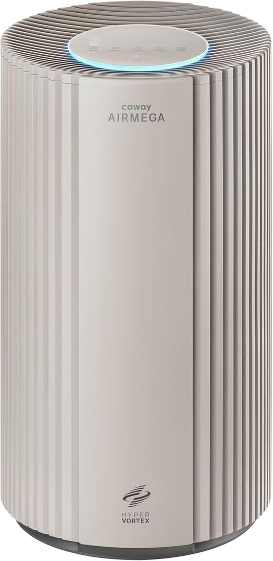 COWAY Air Purifier for Large Room Whole Home Up to 2,640 ft², HEPA Filter for Smoke, Allergen, Pet Dander, Odor, PM 10 AQI, Turbo Eco Mode, Timer, Energy Star, 3yr Warranty, Airmega 350 Beige