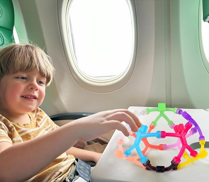 15pcs Magnetic Robote Figures for Kids 3-8 Travel STEM Fidget Toy | Safe ASTM-certified, Quiet Play for Airplane Car Trips Restaurant, Develops Creativity for Classroom Rewards Stocking Stuffer