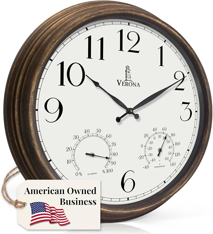 Outdoor Clocks for Patio Large Waterproof