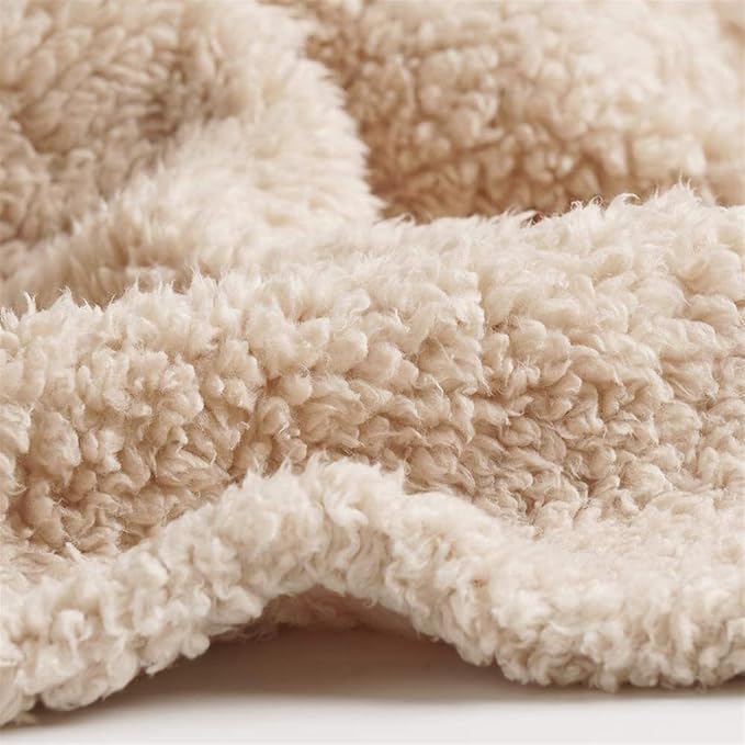 Pet Blankets for Couch Sofa Bed Dog Blankets Reversible Cat Blanket Soft Furniture Protector Cover for Small Medium Large Dogs Cats, Beige, 24 x 31 inches