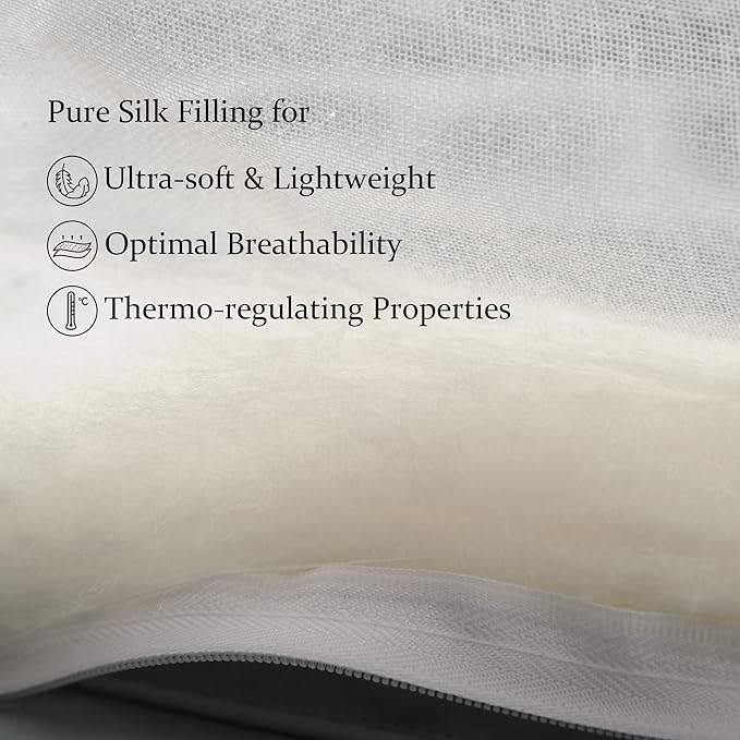 CUDDLE DREAMS Lightweight Silk Filled Comforter for Summer, Detachable Tencel Duvet Cover for Easy Care, Naturally Breathable (Celadon, King)