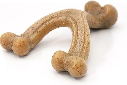 Nylabone Gourmet Style Wishbone Strong Chew Toy for Dogs, Chicken Flavor, Large - Up to 50 lbs, 1 Count