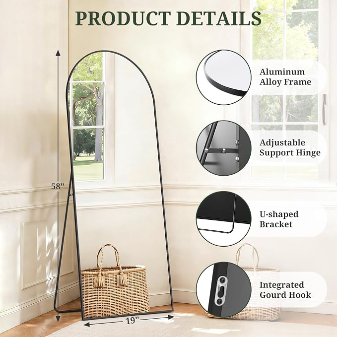Mirror Full Length 58"x19" Full Body Floor Mirror