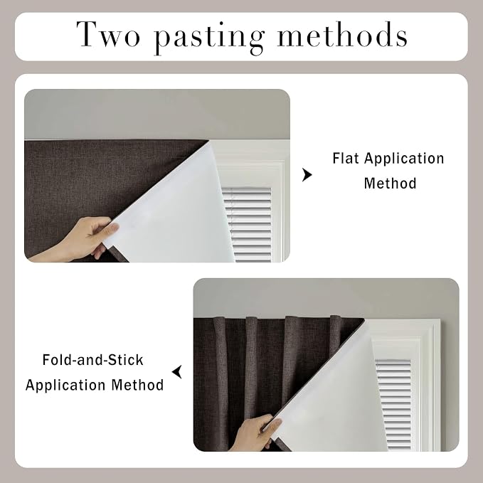 Self-Adhesive Total 100% Blackout Window Treatment