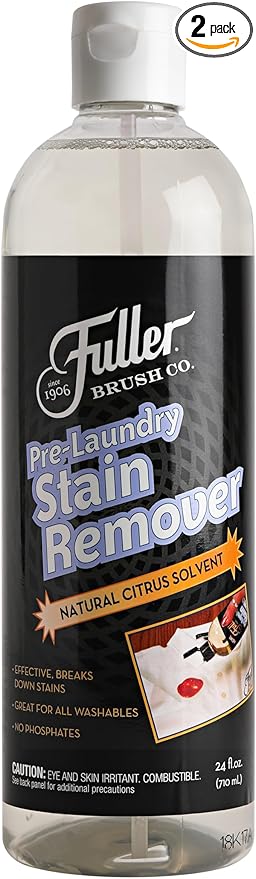 Fuller Brush Pre-Laundry Stain Remover - Color Safe Pre Wash Fabric Treatment for Quick & Easy Dirt Spot Removal - Cleans Rust, Grease, Ink, Coffee & Oil On Clothes & Sheets (Pack of 2)