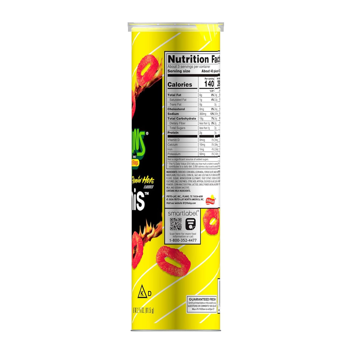 Minis, Funyuns Flamin Hot, 2.875 Ounce Canister