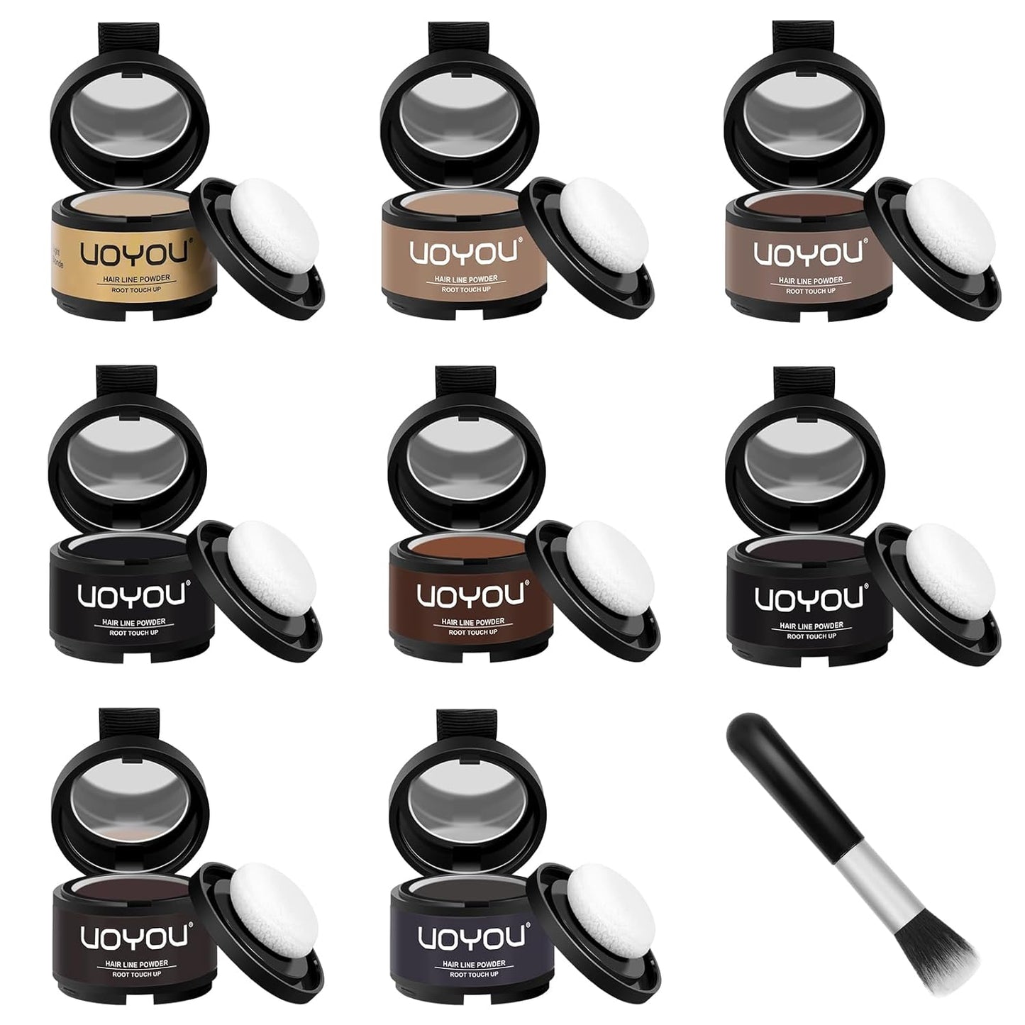 Root Touch Up Powder Instantly Conceals Hair Loss, Gray Root Cover Up Powder, Water & Sweat Resistant Hair Powder for Thinning Hair Men & Women, Includes Brush (Dark Blonde, 4g Bottle with Brush)