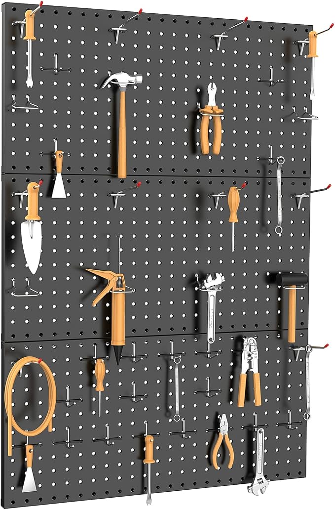 TORACK 3 PCS Metal Pegboard Panels