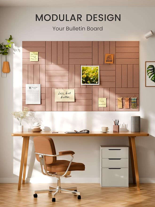 Bumusty Large Cork Board Alternative-36 x 24" Felt Bulletin Board Tiles