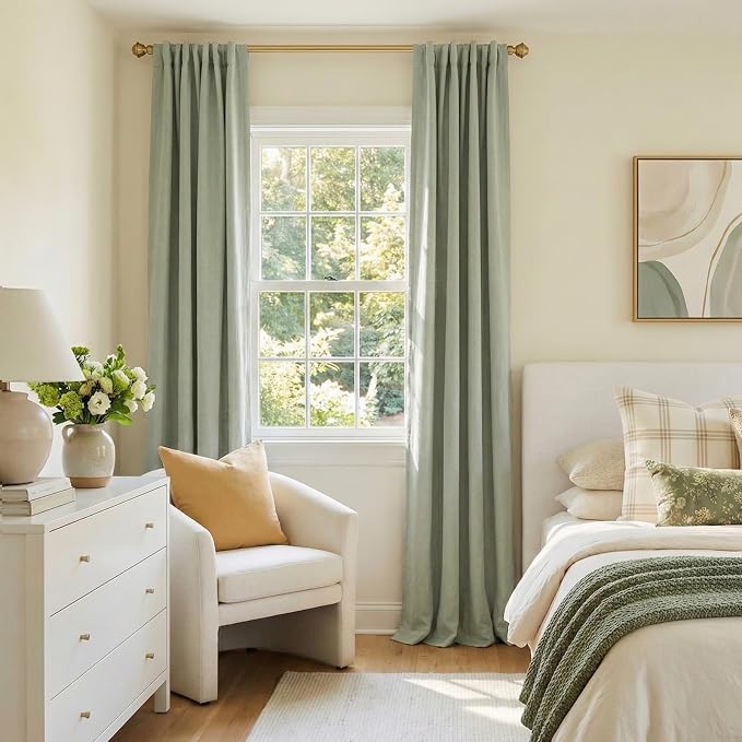 100% Blackout Shield Linen Blackout Curtains