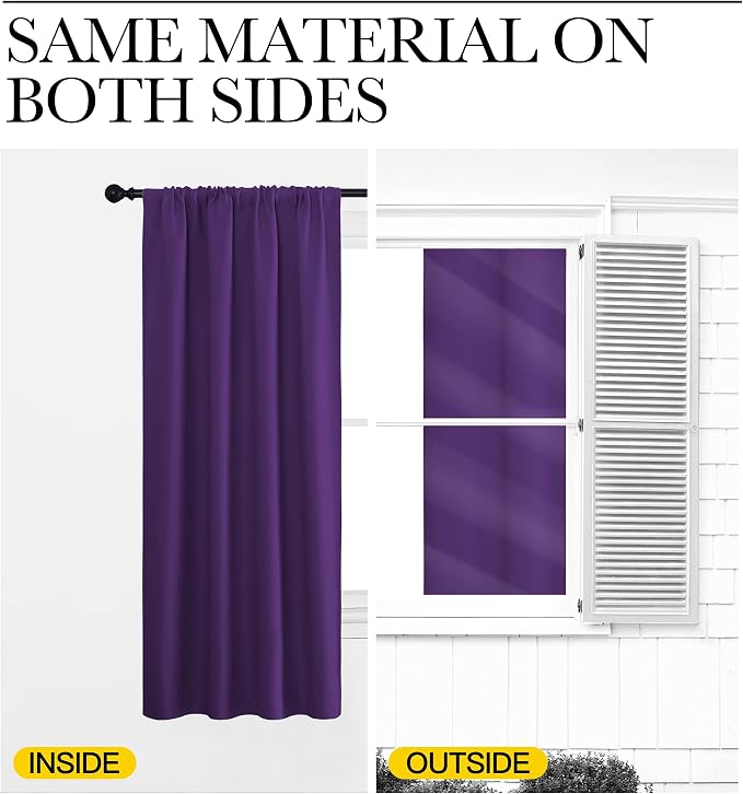 NICETOWN Blackout Draperies Curtains 84 Long