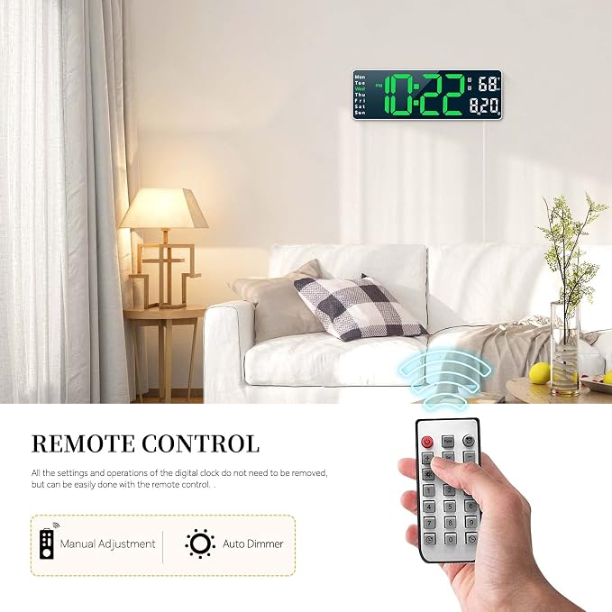Digital Clock, Digital Wall Clock