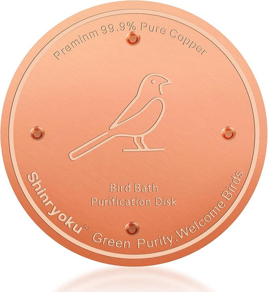 Bird Bath Copper Disk, Premium 99.99% Pure Copper, Less Cleaning Frequency, 0.6mm Pure Copper Cleaning Disk, Bird Bath Accessories, Physical Safe Water Purify Outdoor Bird Bowls