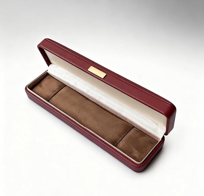 Luxury Burgundy Leather Jewelry Box with Soft Velvet Lining, Elegant Storage Case for Necklaces, Earrings, Bracelets & Watches, Small Travel Organizer Skin-friendly Artificial Leather Cover Gift