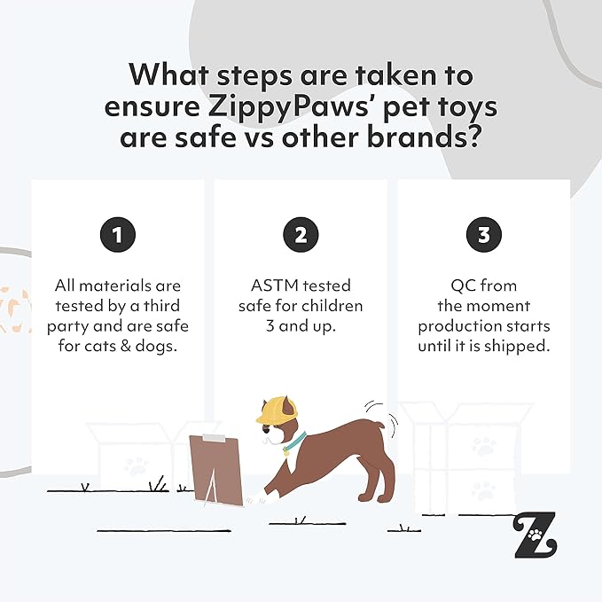 ZippyPaws Burrow Replacement Miniz - Interactive Dog & Puppy Toys for Boredom, Stimulating Pet Products to Keep Them Busy, Plush Refills for Hide & Seek Puzzle, Squeaky Enrichment - Mixed Food 6 Pack