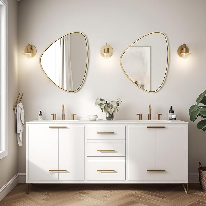 WallBeyond Asymmetrical Mirror, Irregular Wall Mirror, Wall Mirrors Decorative