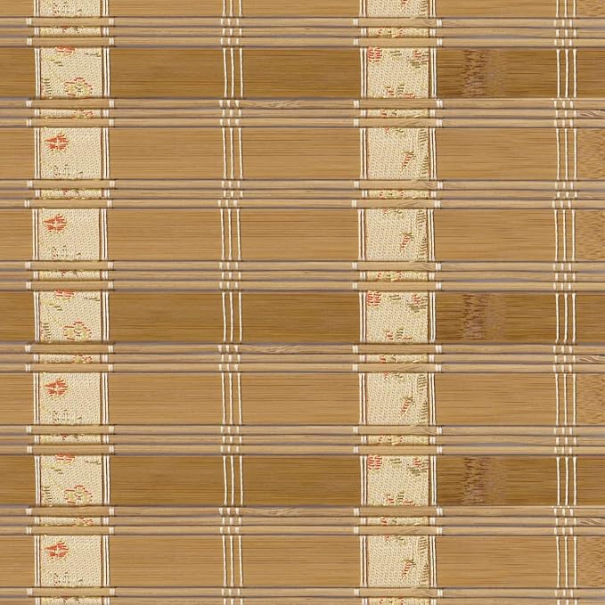 Letau No Drill No Tools Cordless Wood Window Shades Blinds, Bamboo Light