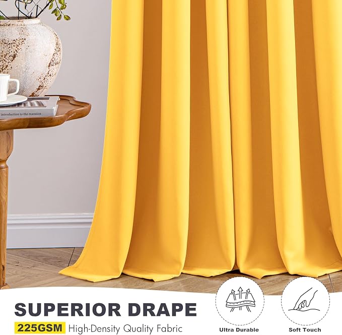 MIULEE Blackout Curtains for Bedroom Living Room 2 Panels, Thermal Insulated
