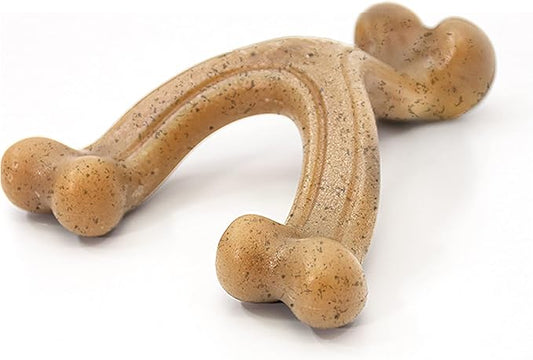 Nylabone Gourmet Style Wishbone Strong Chew Toy for Dogs, Chicken Flavor, Small - Up to 25 lbs, 1 Count