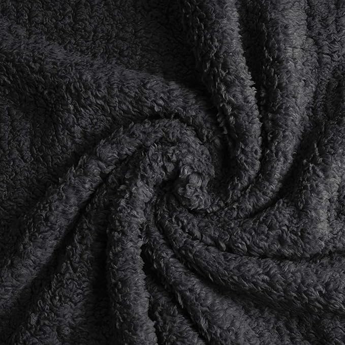 Pet Blankets for Couch Sofa Bed Dog Blankets Reversible Cat Blanket Soft Furniture Protector Cover for Small Medium Large Dogs Cats, Black, 16 x 24 inches