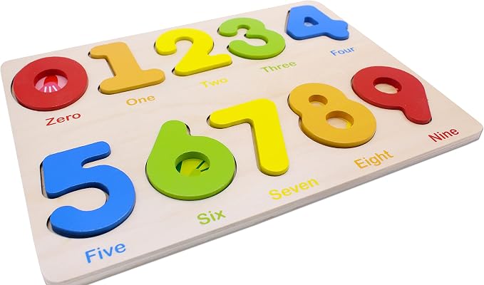 Aile Wooden Preschool Learning Number Puzzles Toys for Kids， Educational Toys.