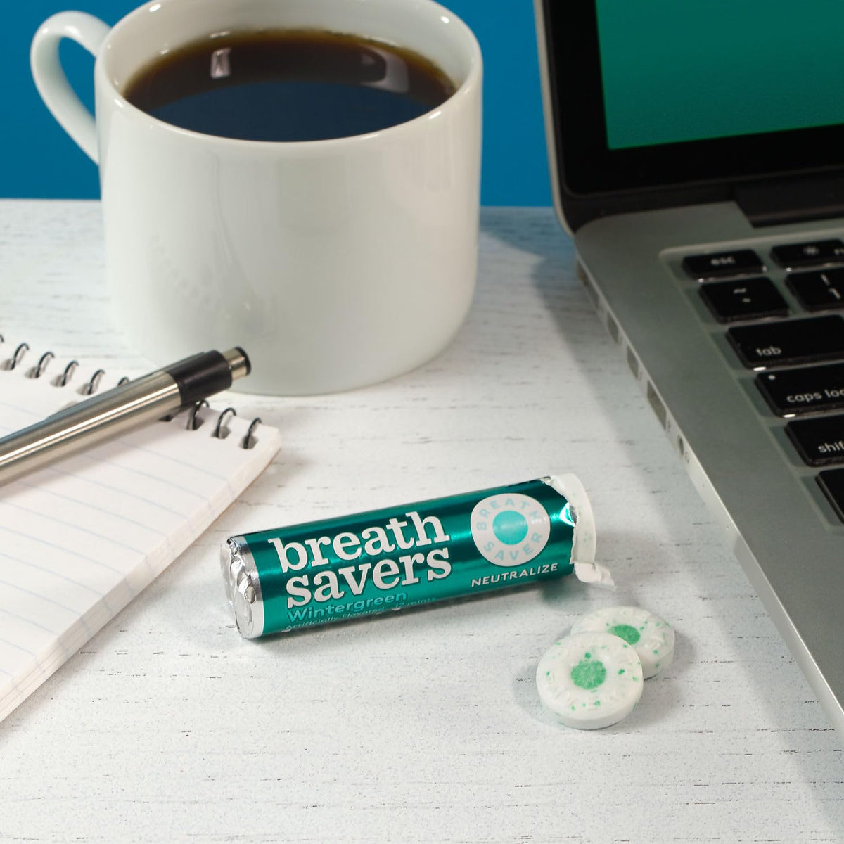 BREATH SAVERS Wintergreen Flavored Sugar Free Breath Mints Rolls, .75 oz (12 Count)