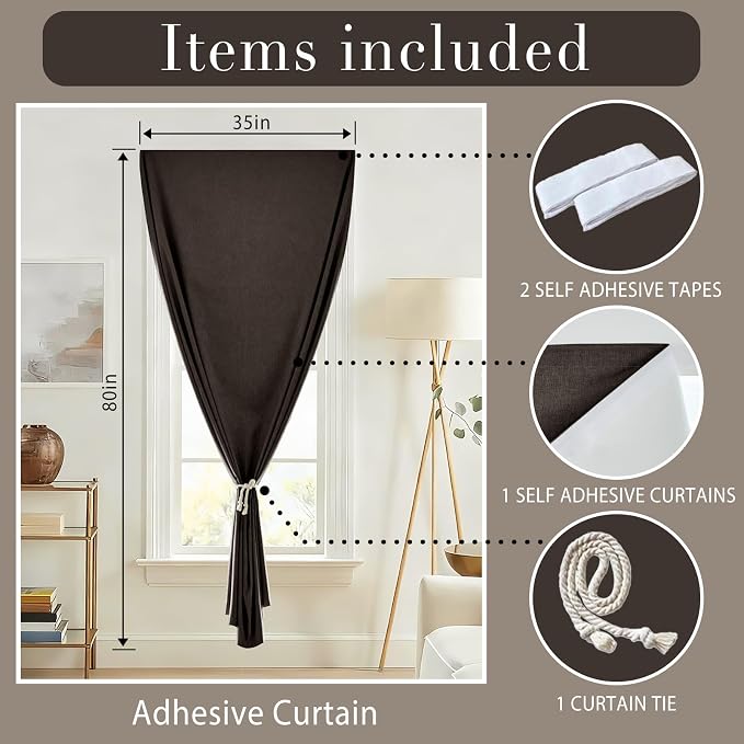 Self-Adhesive Total 100% Blackout Window Treatment