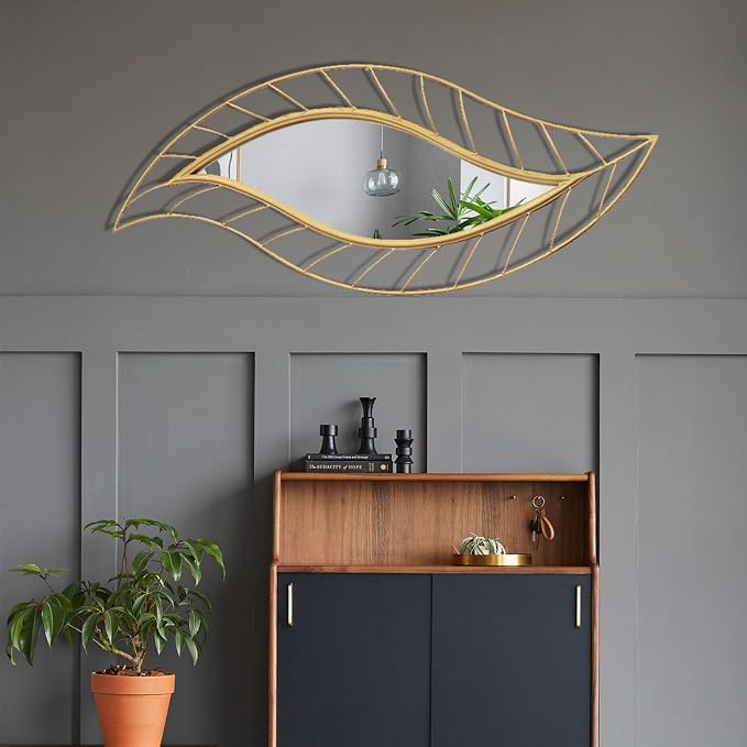 ironsmithn Leaf Teardrop Mirror