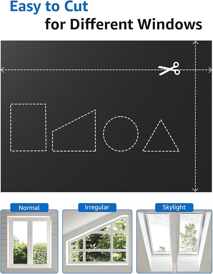 Sumobaby Blackout Curtains for Bedroom Portable 36"x70",No Drill Blackout Shades with Upgraded Hook&Loop Tapes,100% Black Out Window Cover,Thermal Insulated Blinds for Bedroom,Nursery(1 Panel,Black)